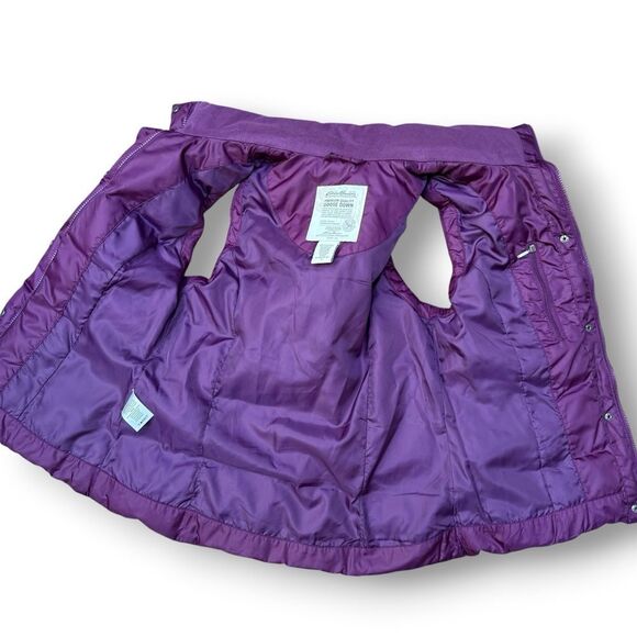 Eddie Bauer Women’s Small Purple Premium Goose Down Puffer Vest Made in USA - Picture 6 of 13